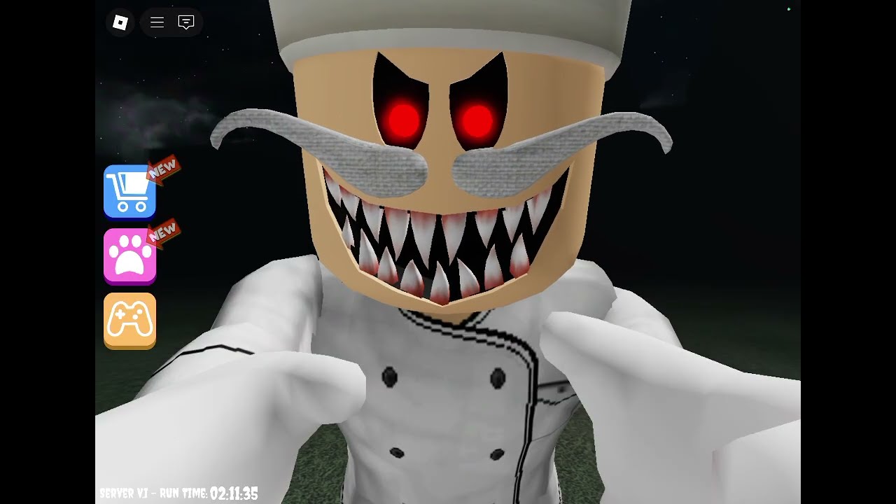 Just missed to escape papa pizzeria obby 