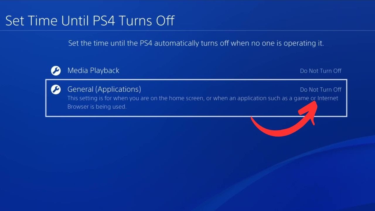 Как отключить таймер автоматического выключения PS4