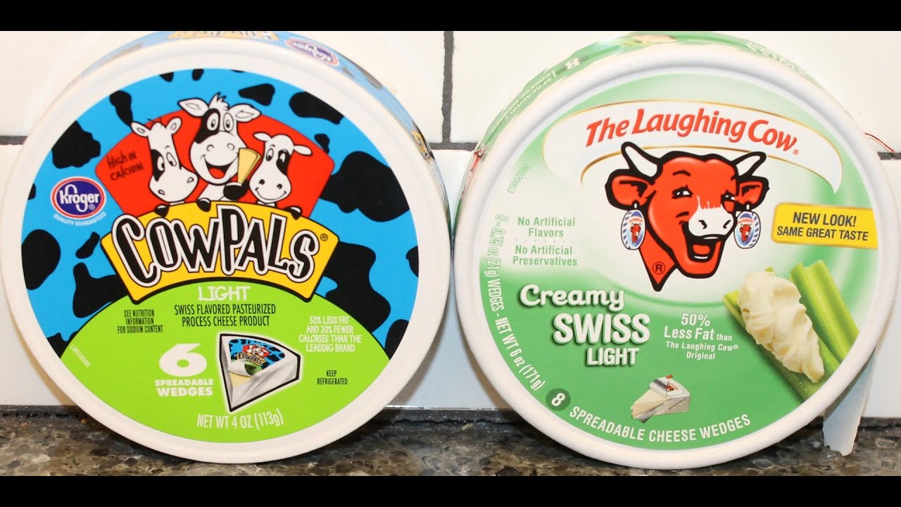The Laughing Cow vs Kroger CowPals - Swiss Cheese Comparison