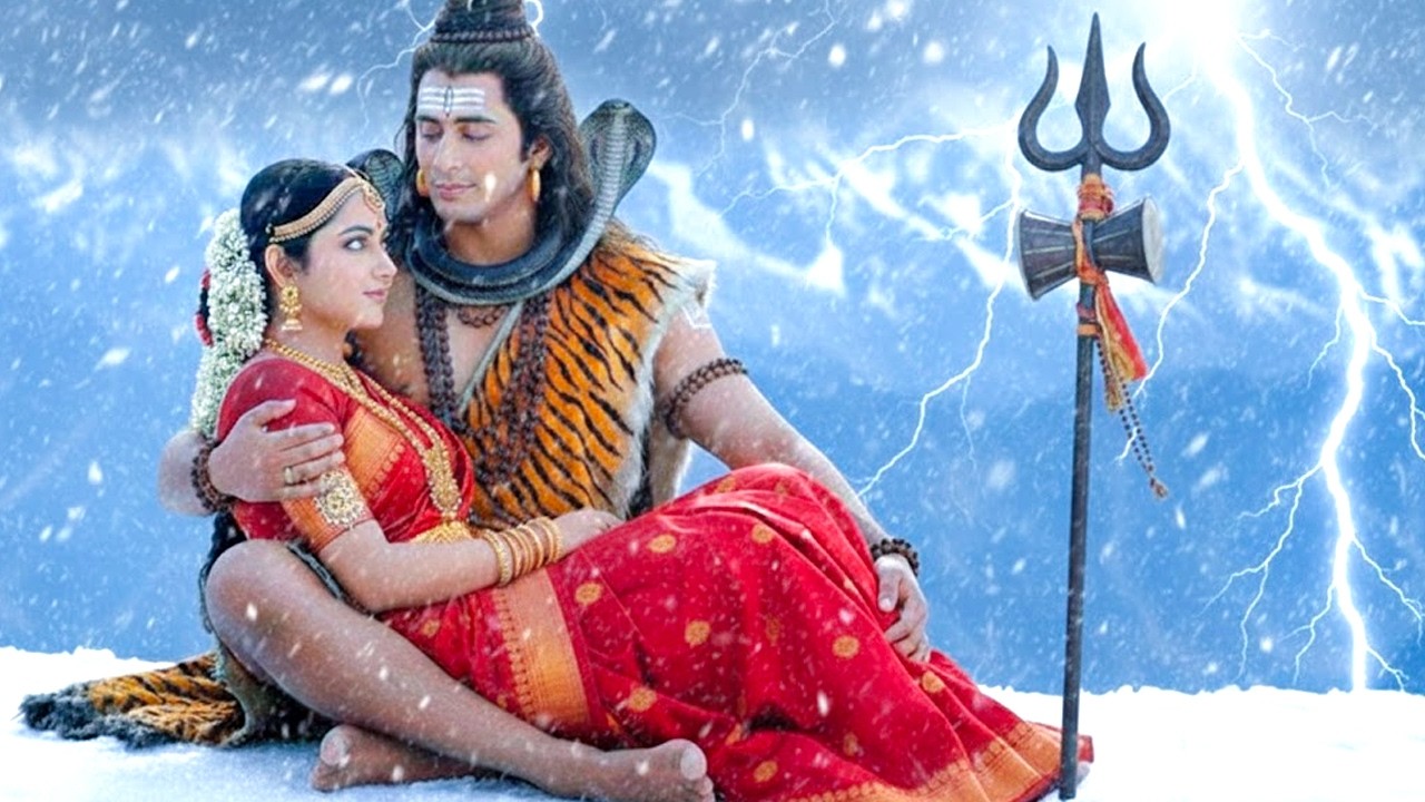 कैलाश में भयंकर बिजली और बर्फ़बारी देख जब भोले की गोद में बैठ गई पार्वती @Ladla Ganesh