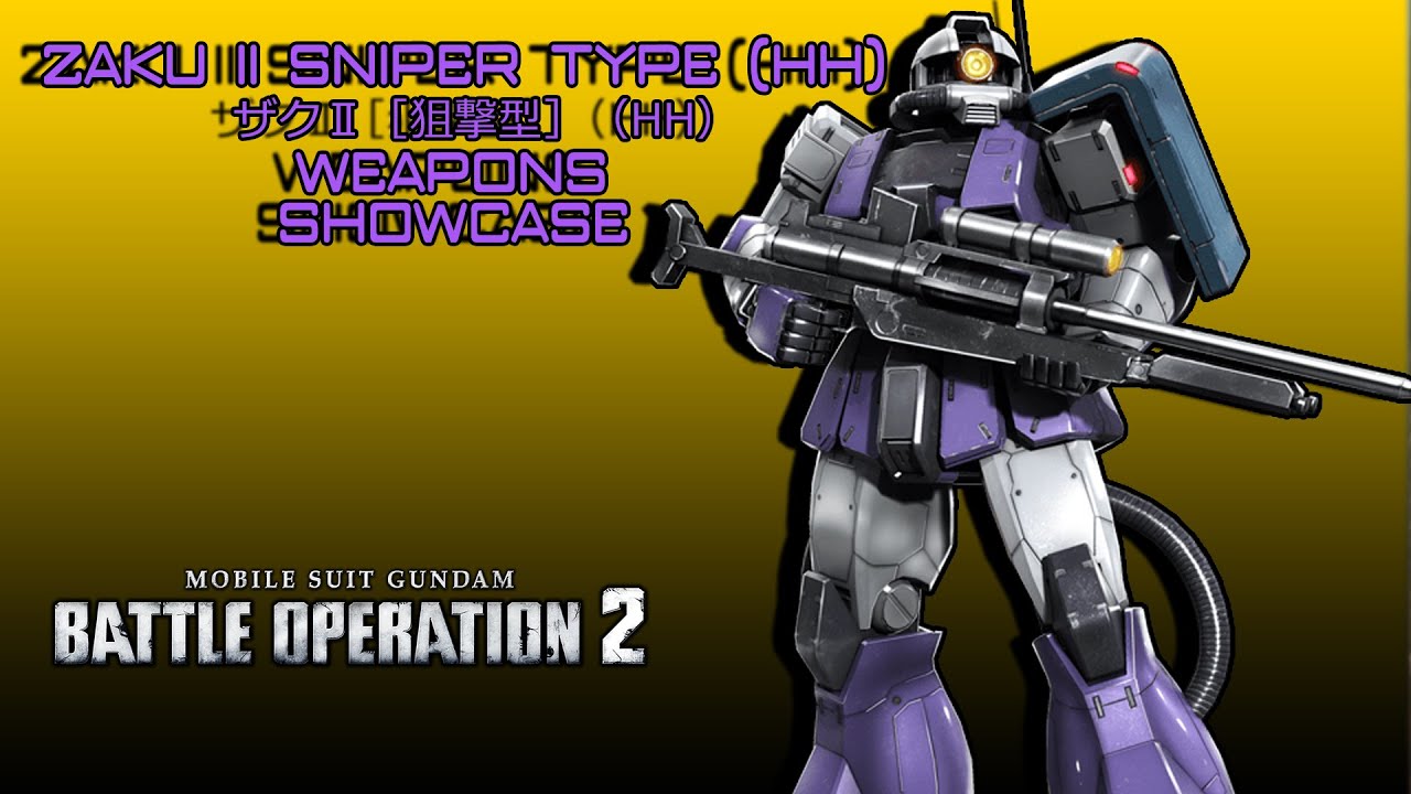GUNDAM BATTLE OPERATION 2 - Zaku II Sniper Type (HH) Weapon Showcase