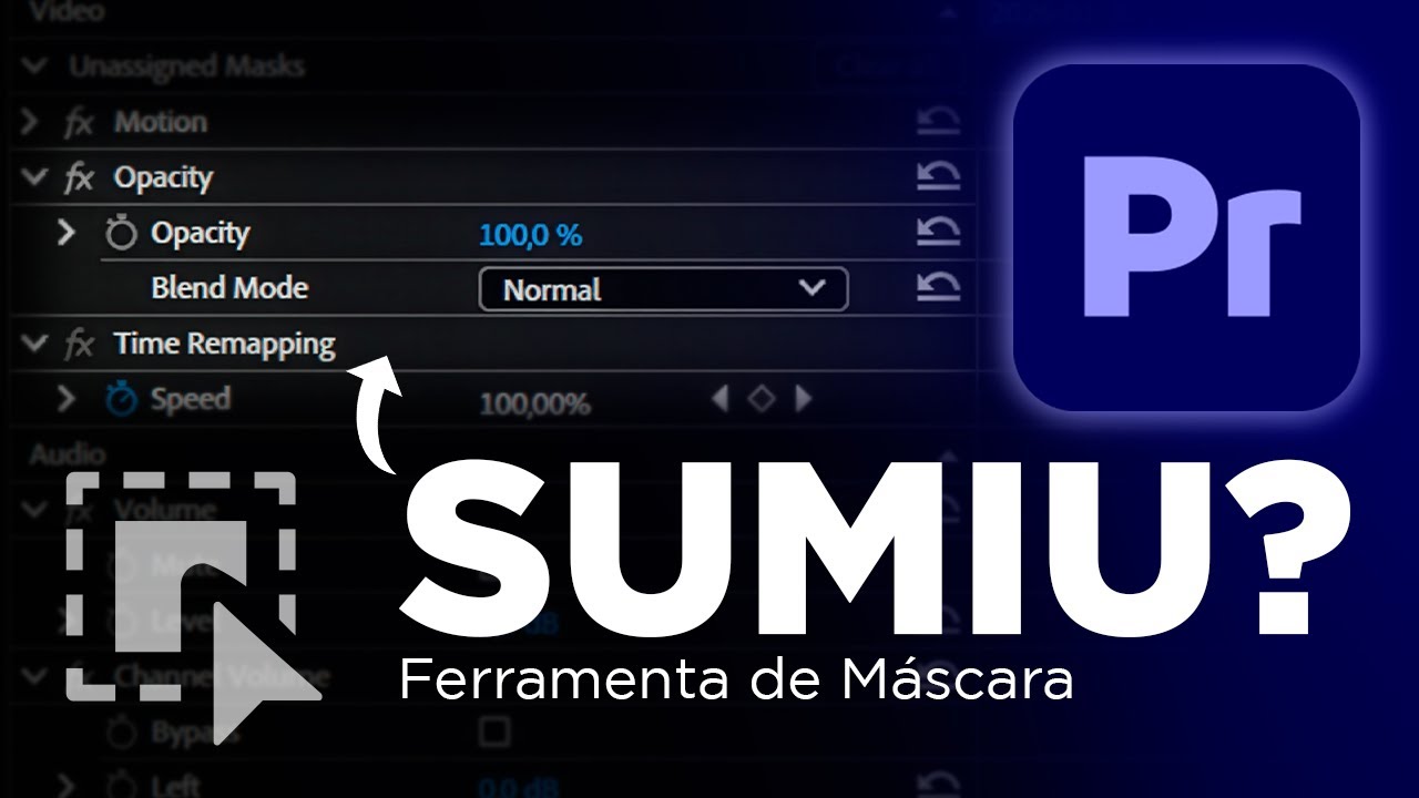 ONDE ESTÁ A FERRAMENTA DE MÁSCARA NO PREMIERE 2026?