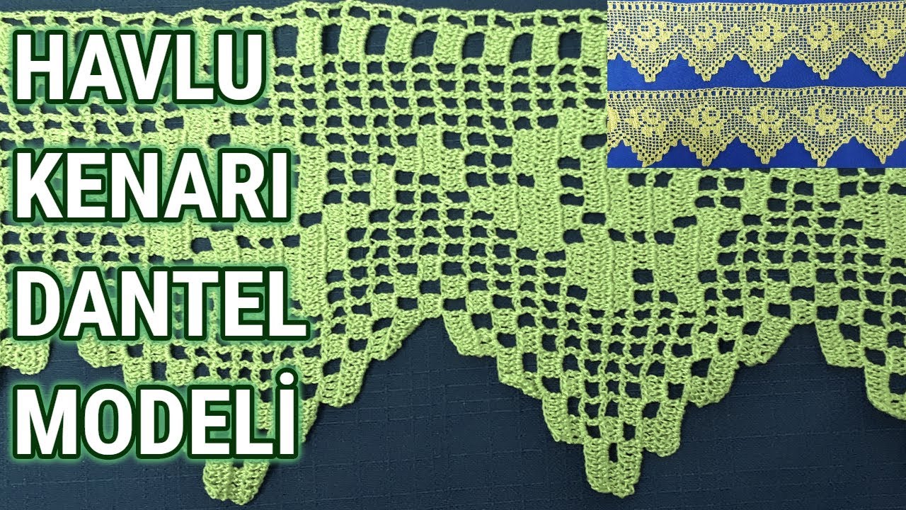 KOLAY HAVLU KENARI DANTEL MODELİ│El İşi Örgü Dantel │Adım adım yapılışı