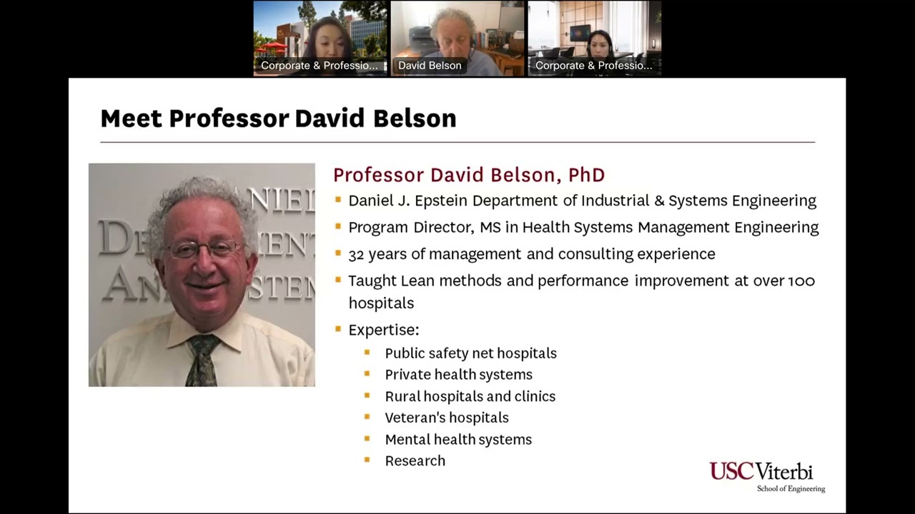 Spotlight Series: MS in Health Systems Management Engineering w Prof Belson
