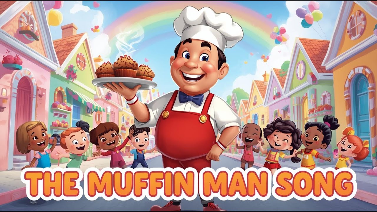 The Muffin Man 🍩🎶 | Classic Kids Nursery Rhyme Song | The Green Orbs