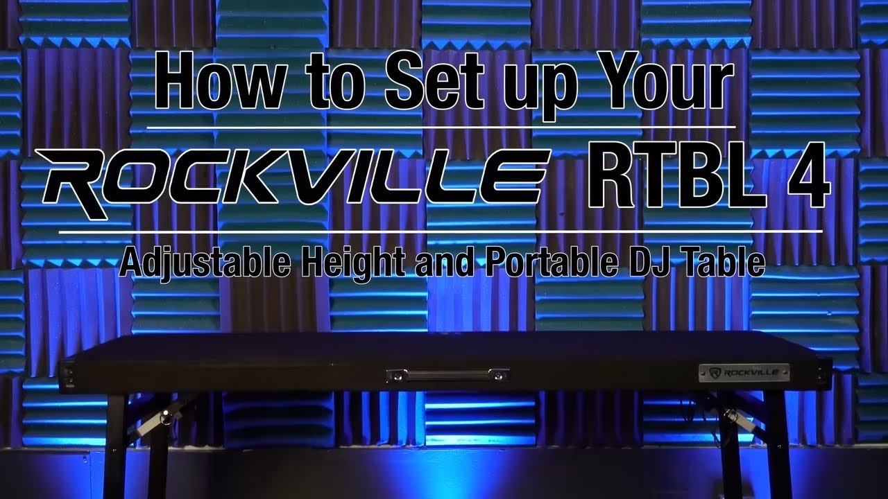 How To Set Up Your Rockville RTBL4 Adjustable Height DJ Table Folding Legs + Carry Bag 20