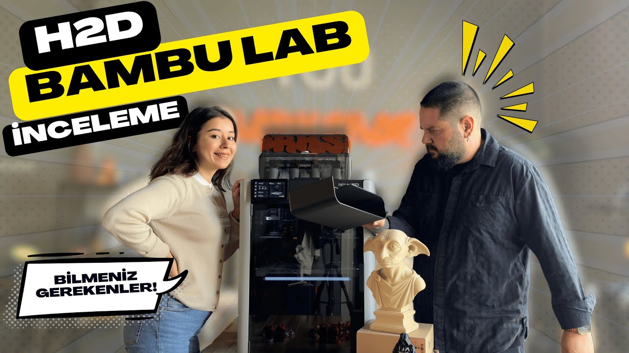 🔎 Bambu Lab H2D detaylı inceleme | Filament tasarruf, hız ve baskı kalitesi testi l T&Uuml;M DETAYLARIYLA