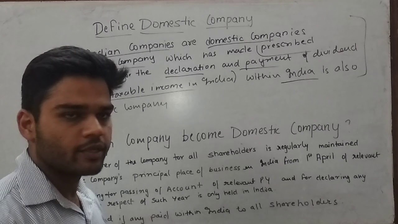 Domestic company || B.com (h) || Corporate Tax Planning ||