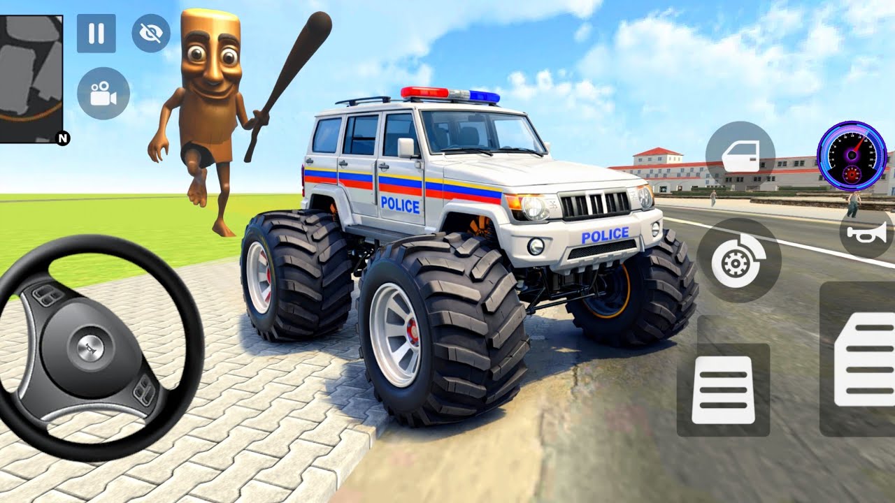 Police Car Bike Game 🤑💥 Monster Tung Tung sahur 🚓 And Drove New Monster Indian Police SUV in a Game 