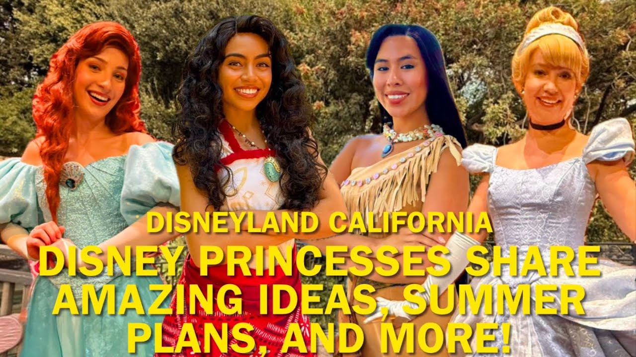 Pocahontas, Moana, Ariel & Cinderella Share AMAZING Ideas, Summer Plans & More- Disneyland! #disney