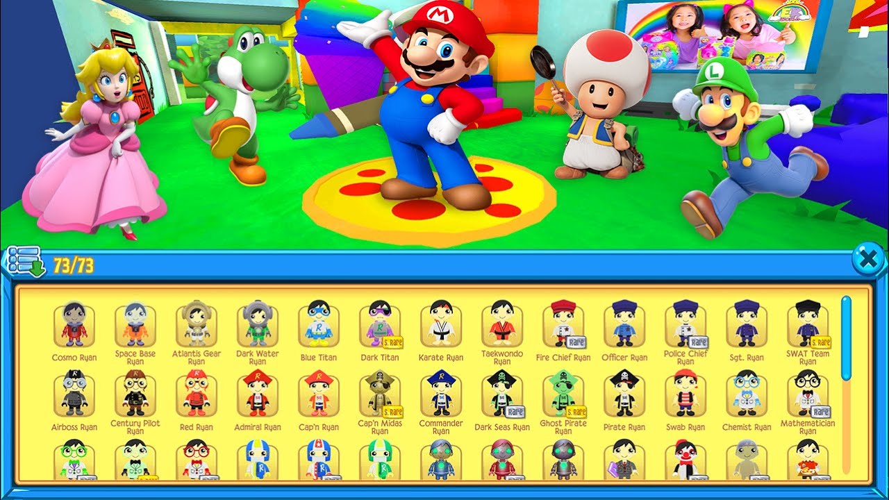 Tag with Ryan - All 89 Characters Unlocked of All Time All Super Maro Characters Run Gameplay