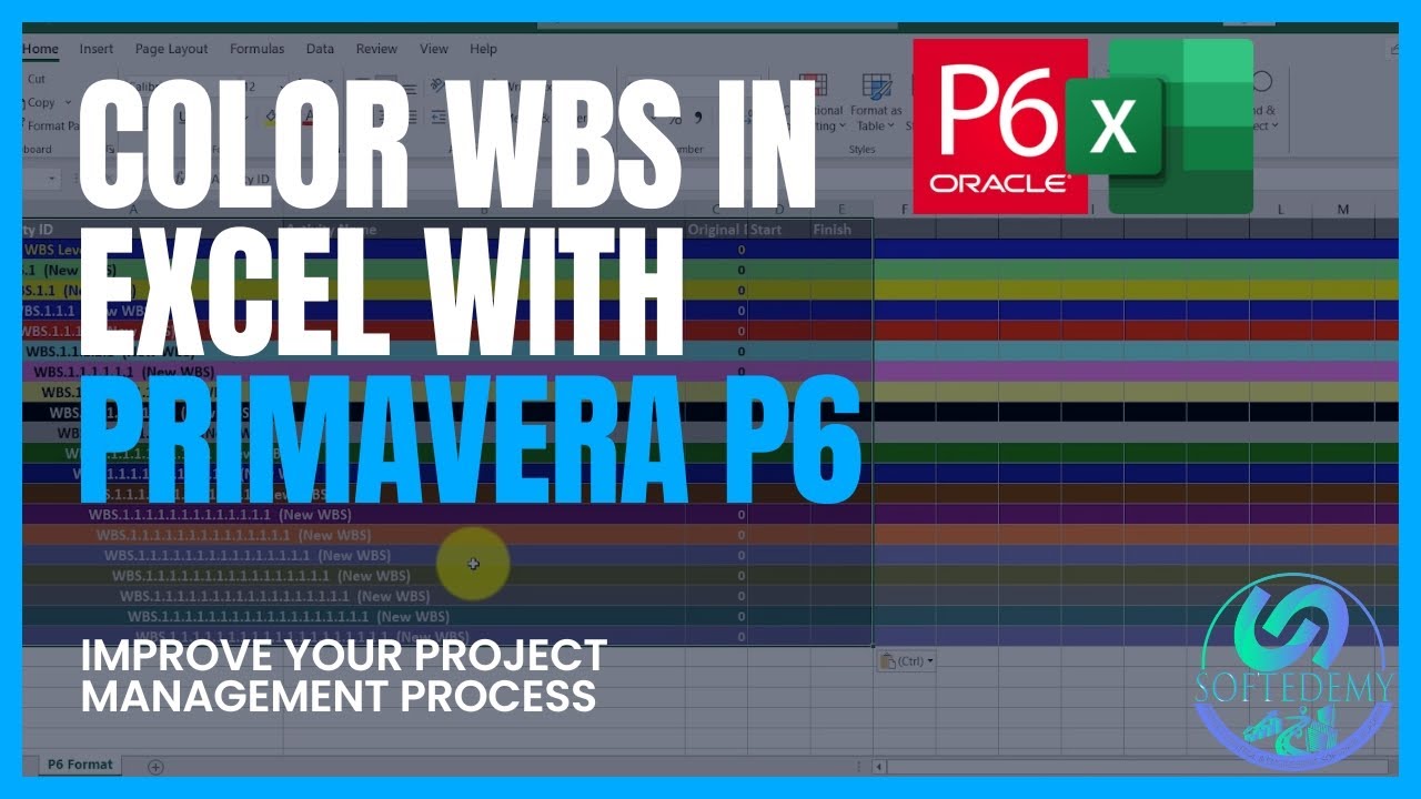 Automatically Color WBS Levels in Excel with Primavera P6 Formatting: Step-by-Step Guide