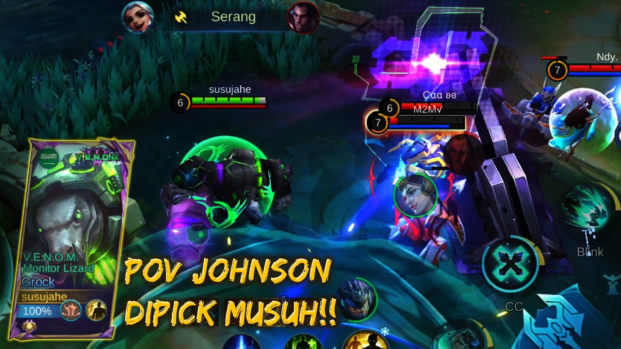 Gameplay Grock | Cara Melawan Hero Johnson!!
