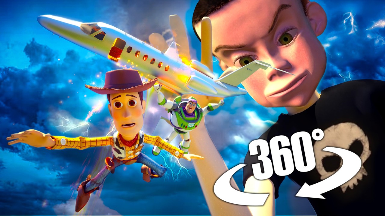 VR 360&deg; &mdash; История игрушек: АВИАКАТАСТРОФА &mdash; Сид захватил самолёт! | 4K