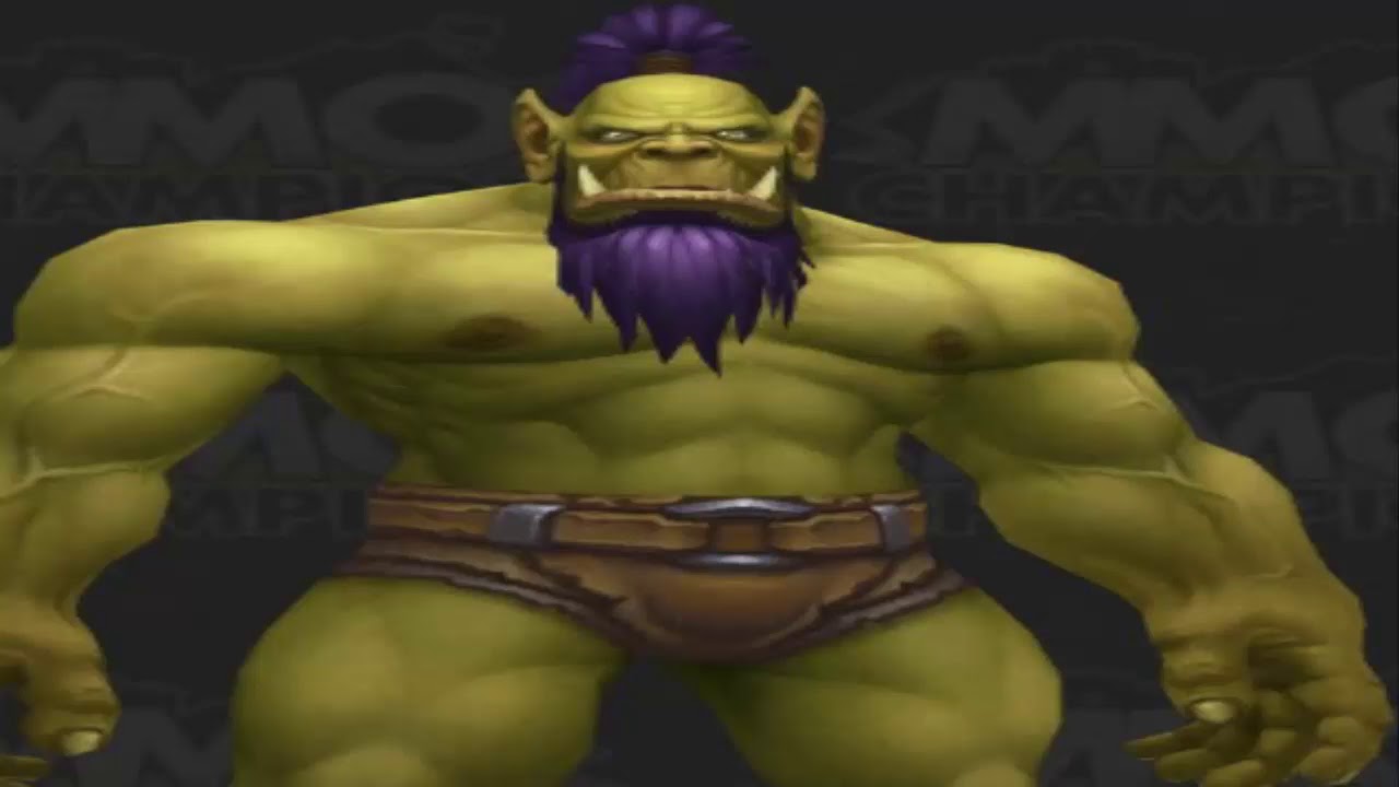 Upright orc model is here(World of Warcraft)