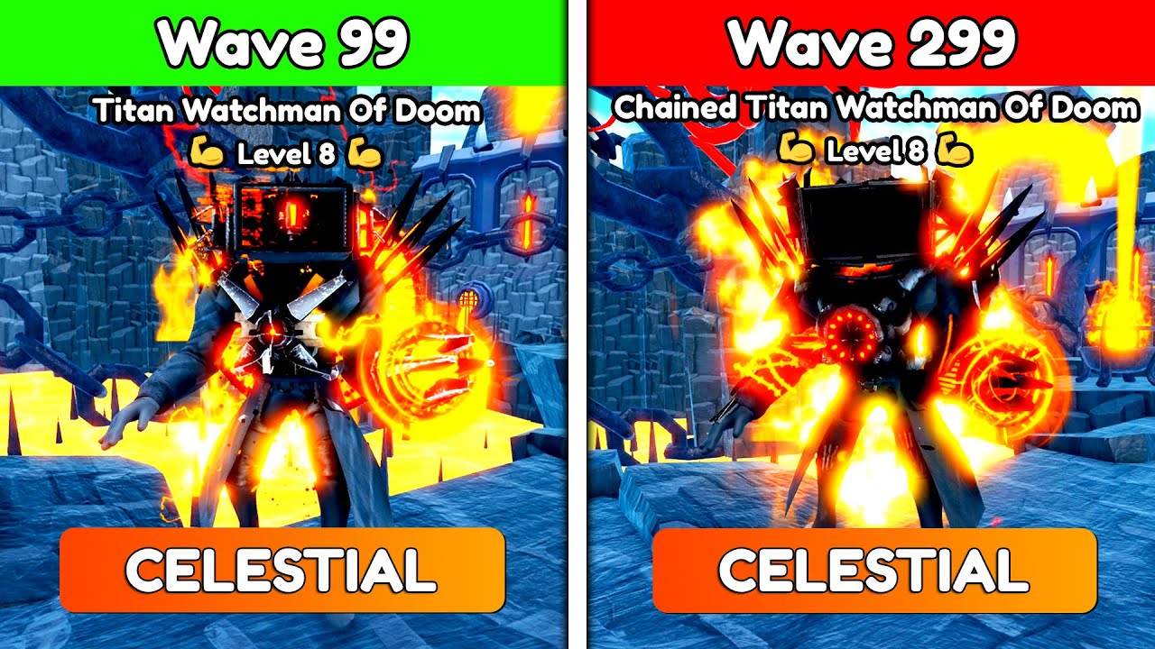 TITAN WATCHMAN OF DOOM vs CHAINED TITAN WATCHMAN OF DOOM 🔥 - Toilet Tower Defense