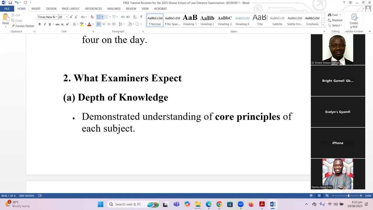 FREE Revision for the 2025  School of Law Entrance Examins-Session 1:General Guidelines- Part 1