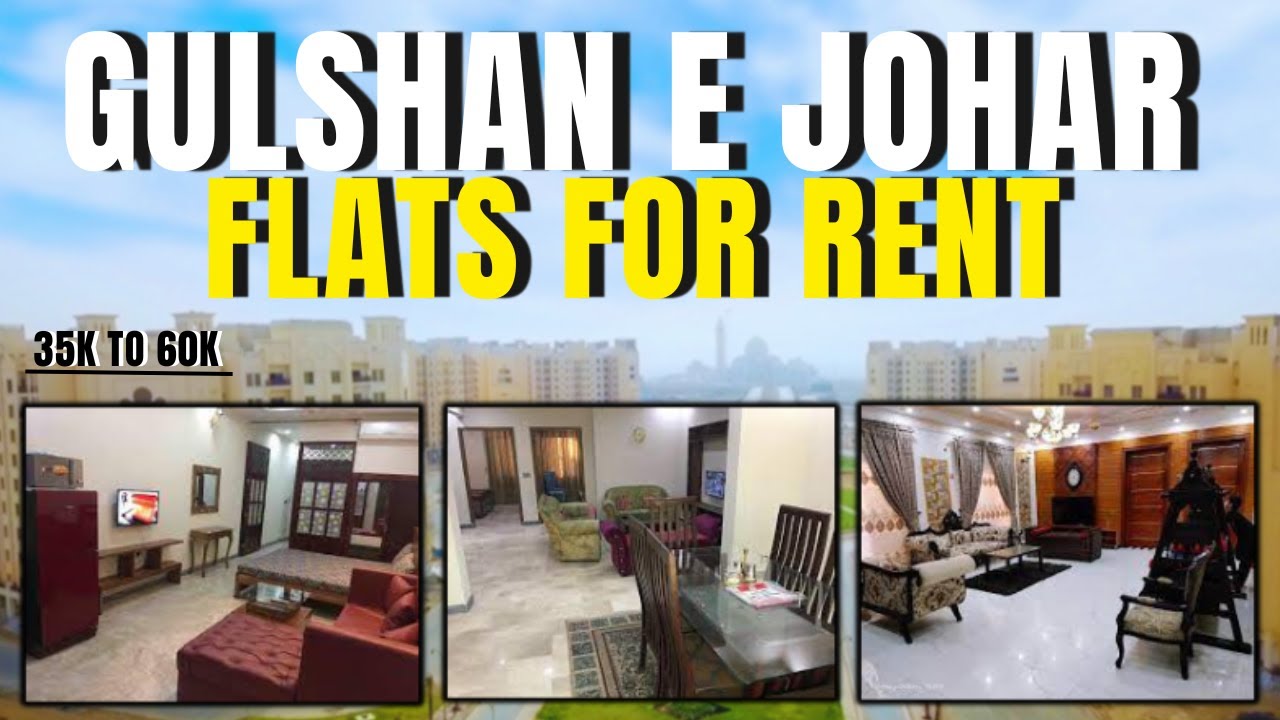 Low Price Flats For Rents | Gulshan e Johar 30k to 60k Rent