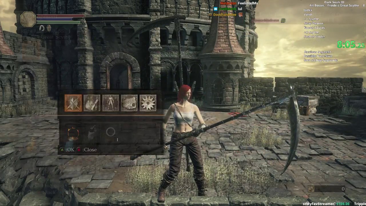 DS3 Friede's Great Scythe All Bosses Speedrun