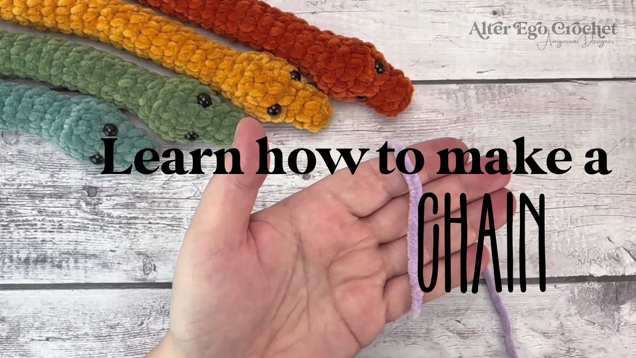 Learn how to crochet a chain + how to hold your yarn when crocheting