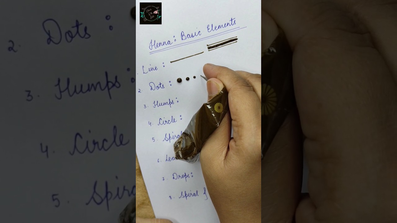 Learn henna basic elements -Part 1 #shorts #henna #learn #tutorial