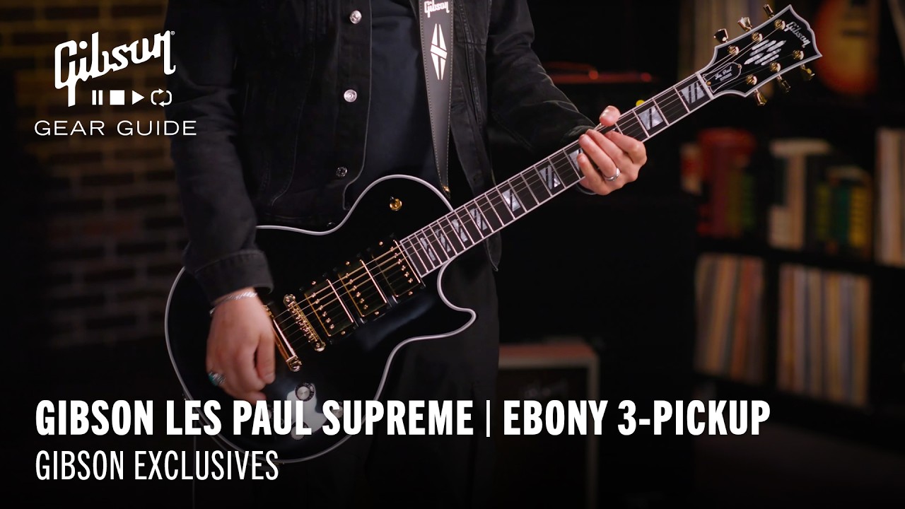 Gibson EXCLUSIVE Les Paul Supreme &mdash; черное дерево, 3 звукоснимателя