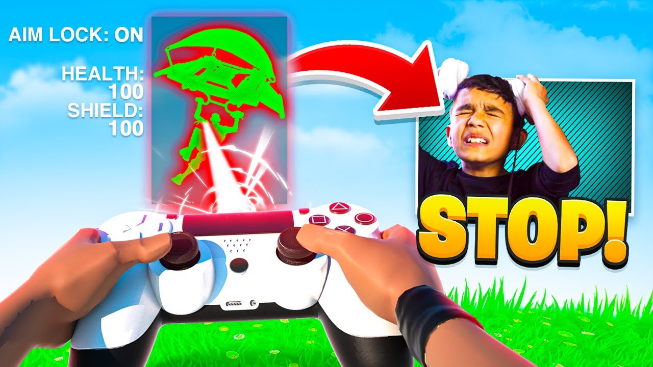 My Brother Thought I Was Hacking! Using Controller Aim Assist In Fortnite 1v1!