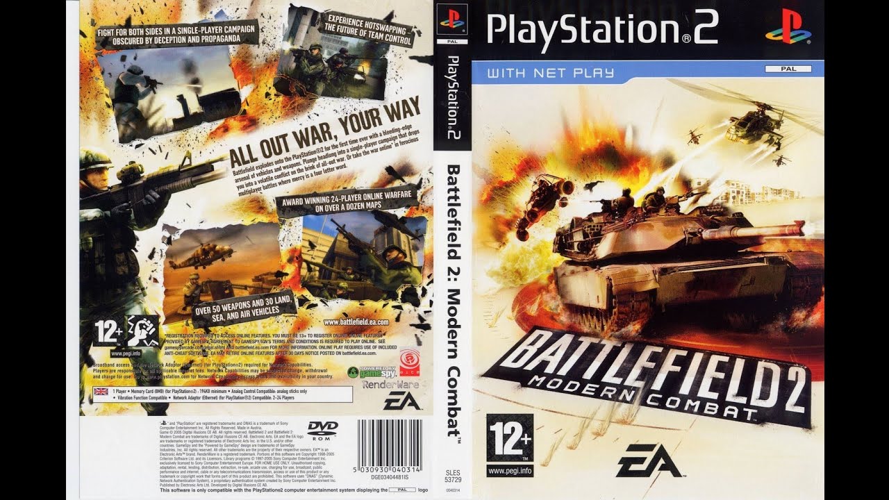Battlefield 2: Modern Combat PS2 on PS3 (60gb) gameplay - HD 1080p