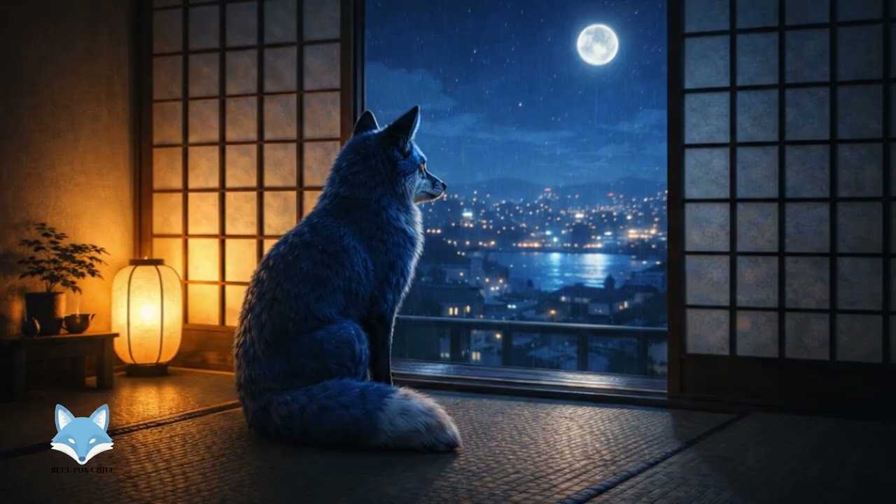 Midnight in Tokyo | Japanese Lo-Fi Beats for Night Focus (1 Hour) | blue fox chill 🦊
