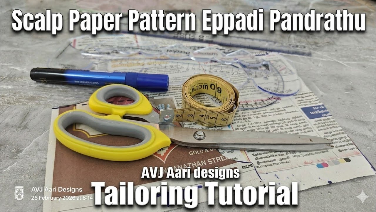 📏✂️Scalpe Paper Pattern எப்படி பண்றது / #tailoring #tailoringtamil #paperpattern #pattern #tailor 