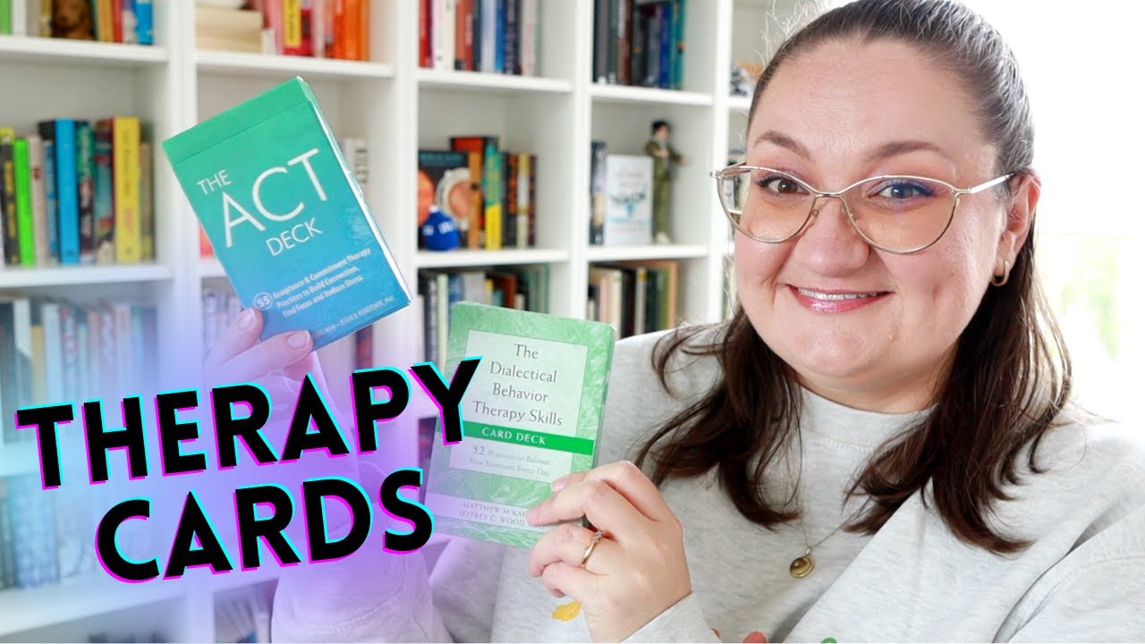Top 4 therapy card decks for mental health  |  Skills for mental health + wellbeing ACT, DBT, 12S