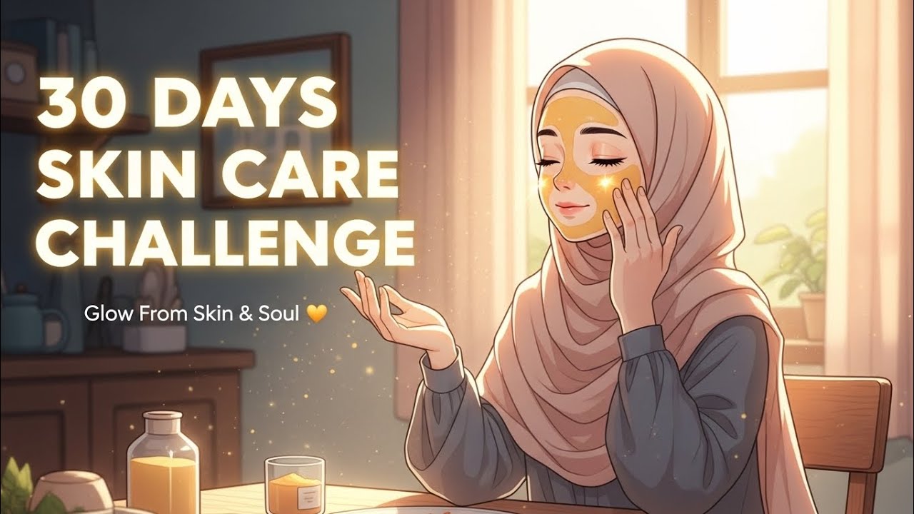30-Day Clear Skin Challenge| Glow Naturally with Sunnah Tips #glowup 