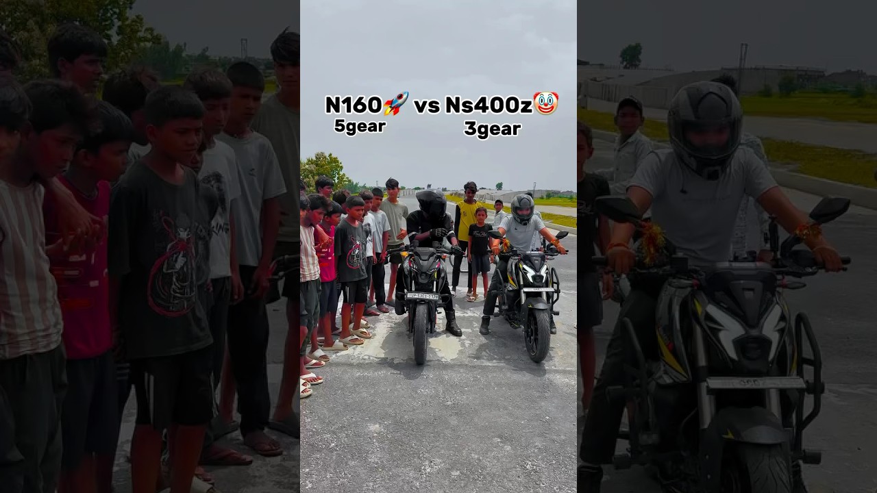 NS400Z 3rd Gear vs N160 5th Gear | Epic Drag Race Showdown 🚀🔥 #bikeaddict