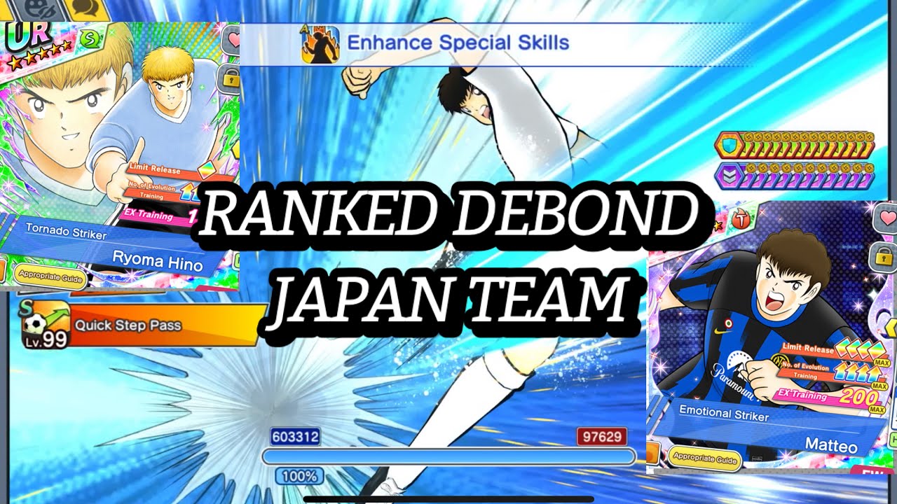 JAPAN TEAM BUT DEBOND🤣🤣. BACK TO RANKED WITH TOTAL DEBOND! CAPTAIN TSUBASA DREAM TEAM