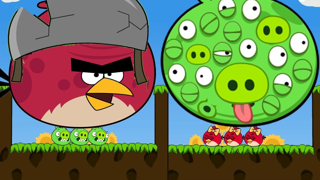 Angry Birds Cannon 3 - RESCUE ALL GIRLFRIEND BIRDS BY KICKING 100 EYES PIGS!