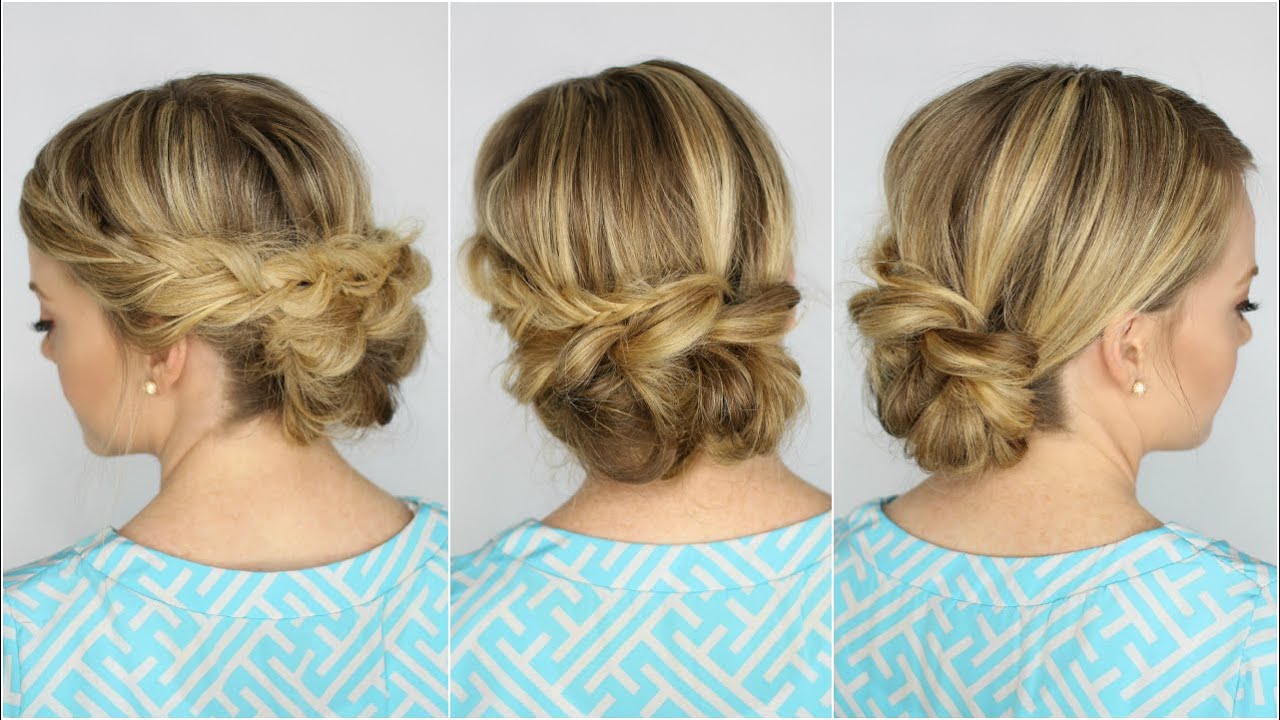 Fishtail Braid and Pull through Bubble Bun