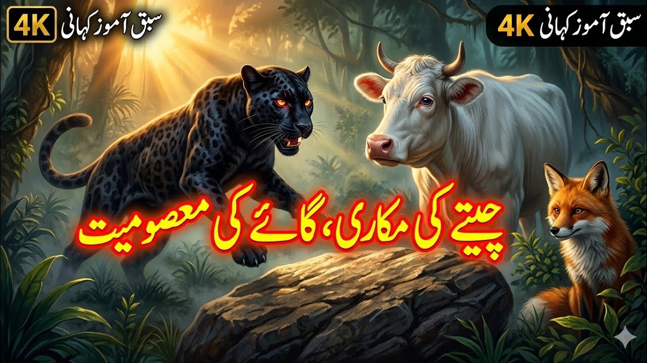 نیکی کا بدلہ برائی؟ 🐮 بھولی گائے اور ظالم چیتا | Moral Story: The Cow and The Ungrateful Leopard