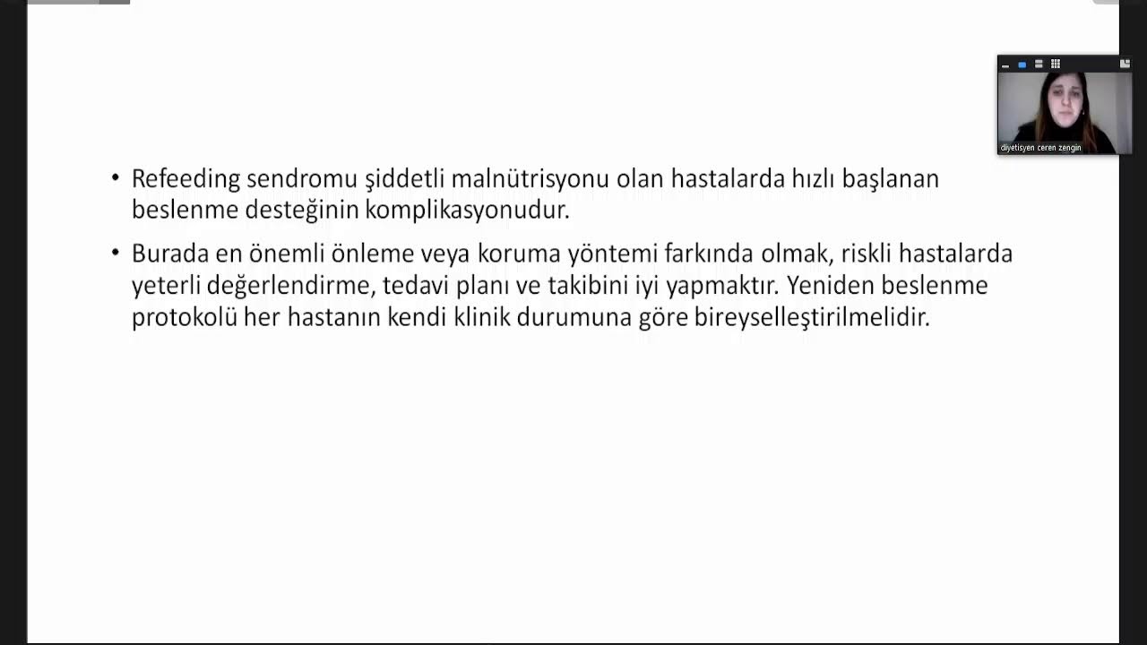 Beslenme & Refeeding Sendromu