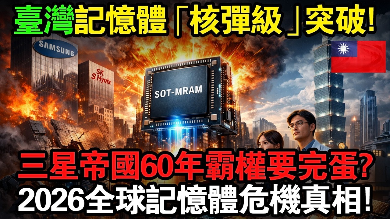 不止台積電！台灣SOT-MRAM核彈級突破，三星帝國60年霸權要完蛋？2026記憶體危機真相！#taiwan #台灣 #台灣故事 #台灣文化 #台灣科技 #台灣經濟