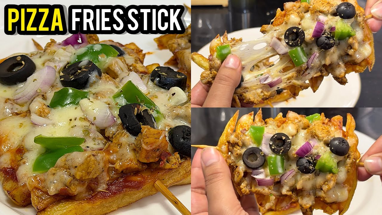 Pizza Loaded Fries Recipe | Crispy Fries with Chicken & Melted Cheese