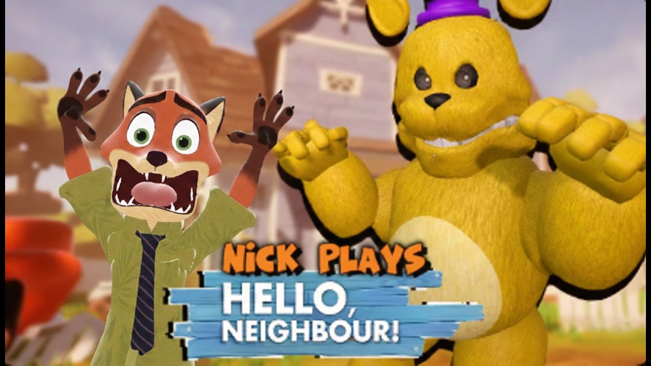 NIck plays - HELLO NEIGHBOR Fredbear Mod