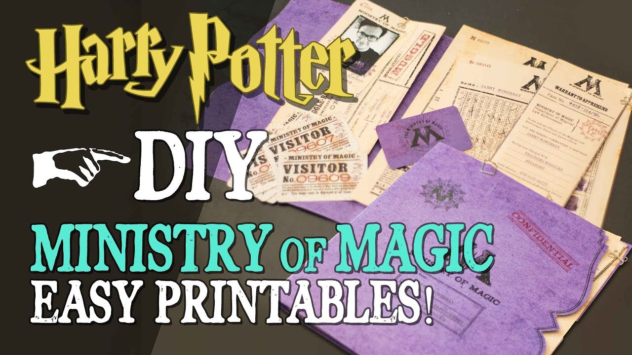 DIY Ministry of Magic Documents and Folder - Easy Printables