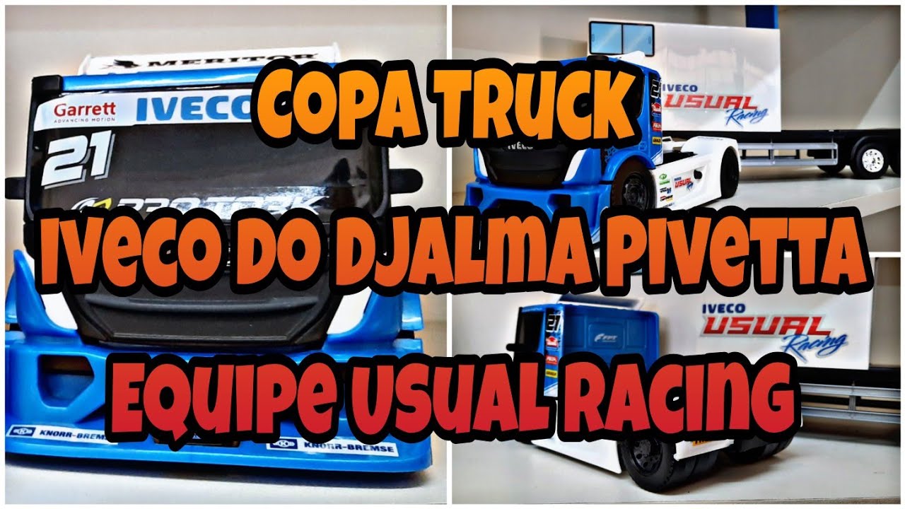 Miniatura Iveco do Djalma Pivetta da Copa Truck Equipe Usual Racing