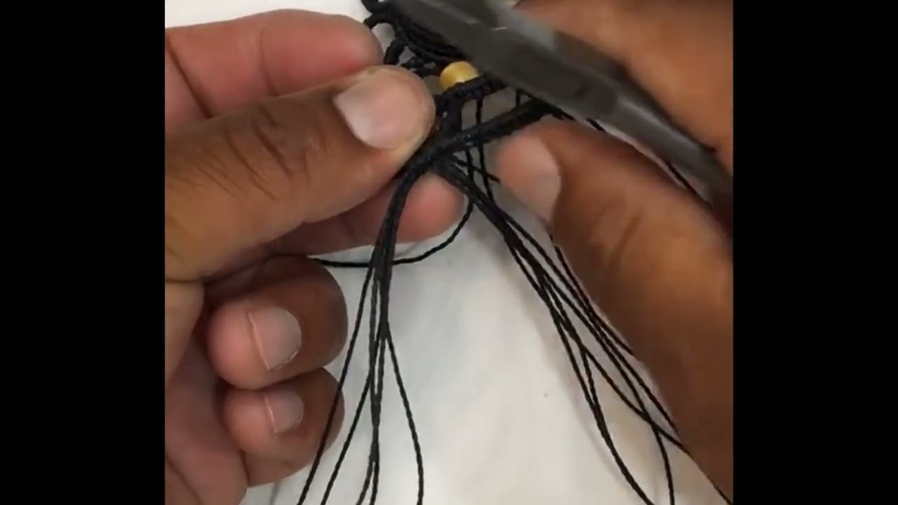 Pulsera de Macrame Diseño de Ondas Alargadas Continuas #2