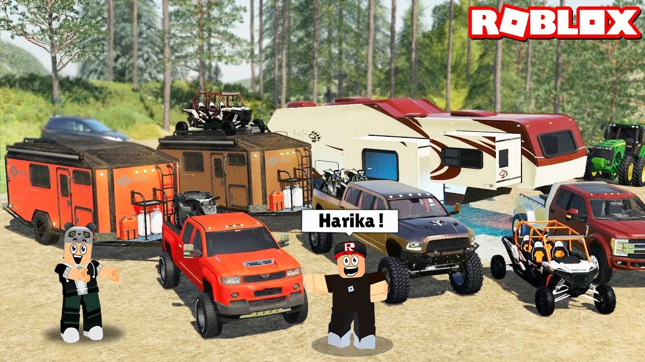Arabalarımızla Karavan Çektik ve Piknik Yaptık - Roblox