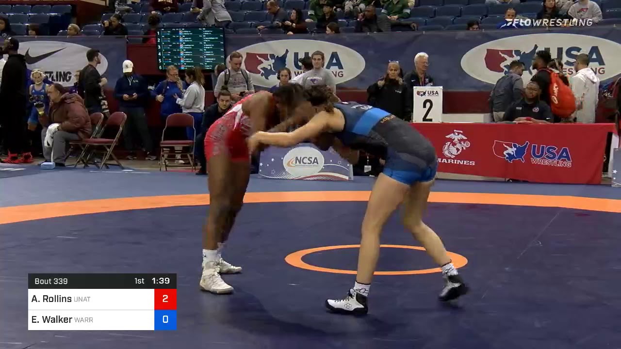 50 Kg Prelims Aliyah Rollins Unattached Vs Esther Walker Warrior Wrestling Club