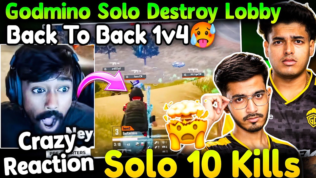 Admino Solo Destroyed Lobby🥶 Back To Back Shocking 1v4😱 Neyoo Crazy Reaction🥵 25 Kills Total