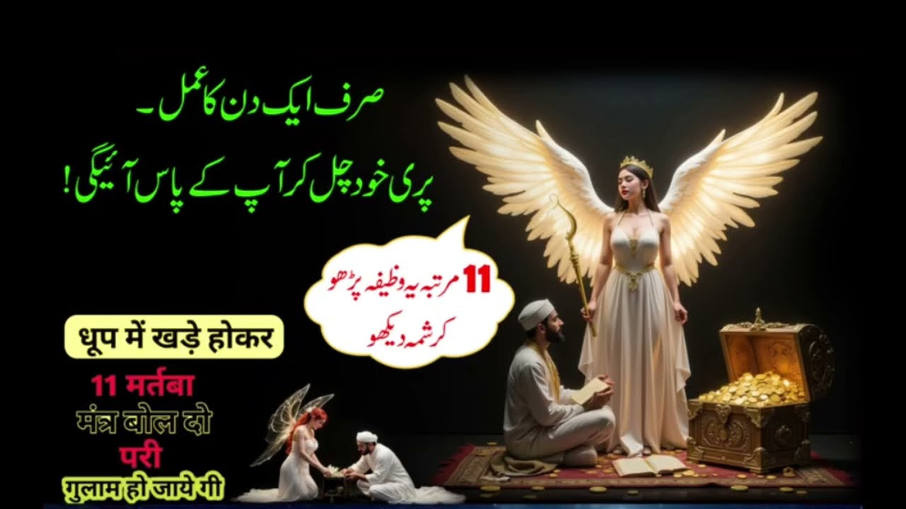 صرف ایک دن کاعمل پری خودچل کرآپ کے پاس آئیگی 11 مرتبہ یہ دظیفہ پڑھو کرشمہ ویکھو 