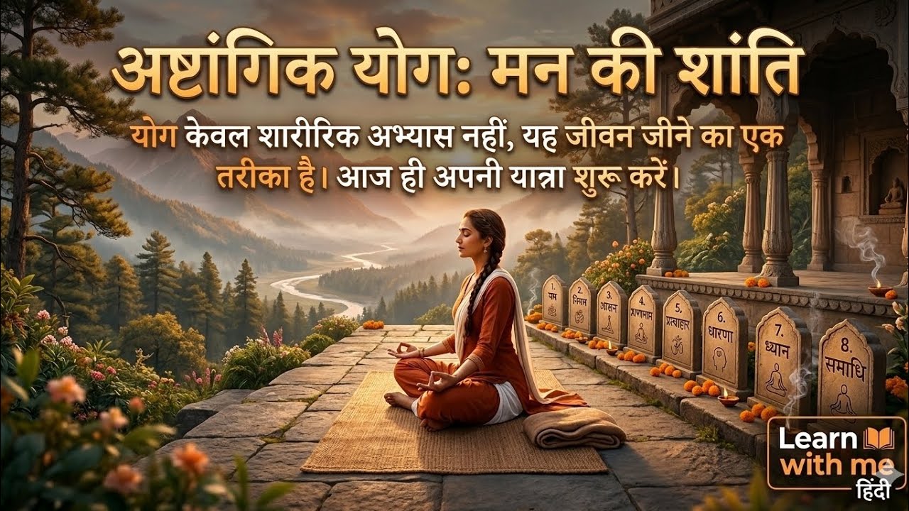 अष्टांग योग 💫जीवन बदलने का मार्ग💫#yoga #morningroutine #lifelessons #life #music #relexingsound #yt 