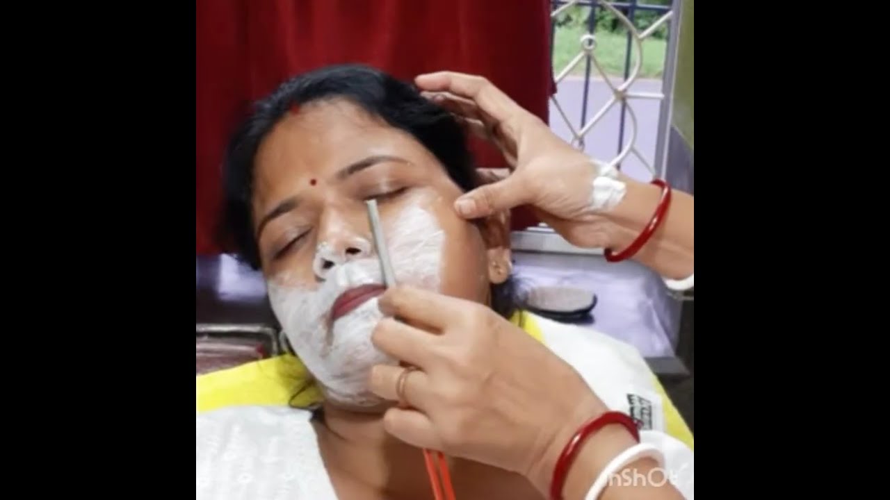Face Shaving By Elder Sister || Unwanted Hair Shaving By Straight Razor @Swapna's Life